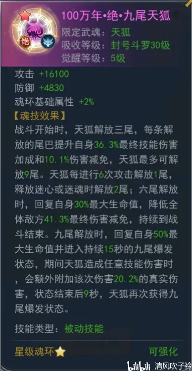 《斗罗大陆》天狐魂环搭配