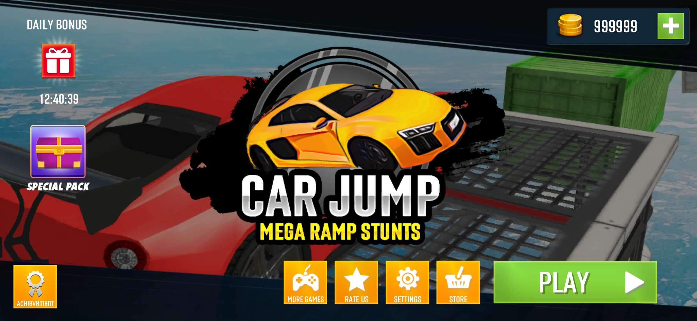 汽车跳跃大坡道特技游戏安卓版（Car Jump Mega Ramp Stunts）图片1