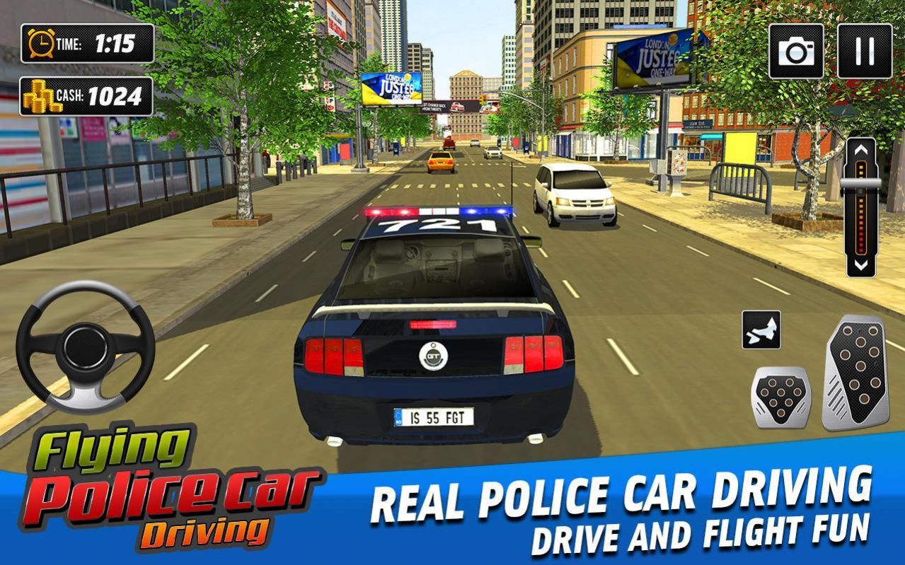 飞行警车驾驶游戏手机版（Flying Police Car Driving Game）图片1