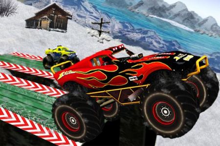 雪地奔驰卡车游戏安卓版（Monster Truck Snow Stunt Racing）图片1