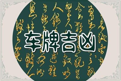 车牌号字母组合忌讳 字母和数字运势不相冲