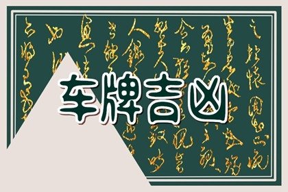 车牌号最佳字母和数字 根据自己出生时间选