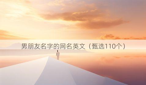 男朋友名字的网名英文有哪些
