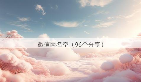 微信网名空有哪些
