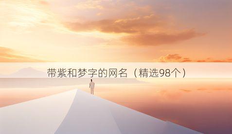 带紫和梦字的网名有哪些