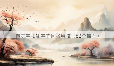 带梦字和娜字的网名男孩有哪些