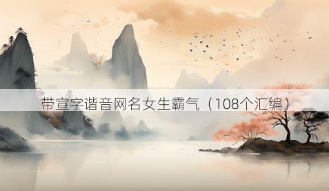 带宣字谐音网名女生霸气有哪些