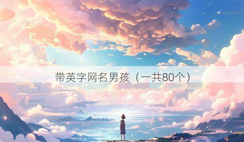 带英字网名男孩有哪些