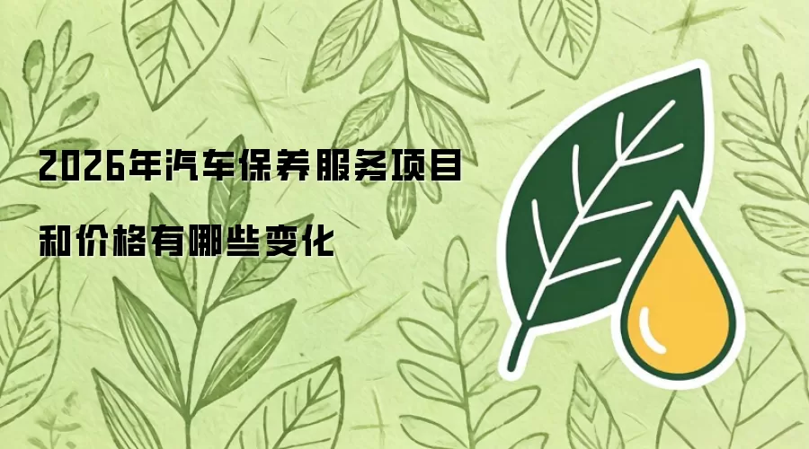 2026年汽车保养服务项目和价格有哪些变化