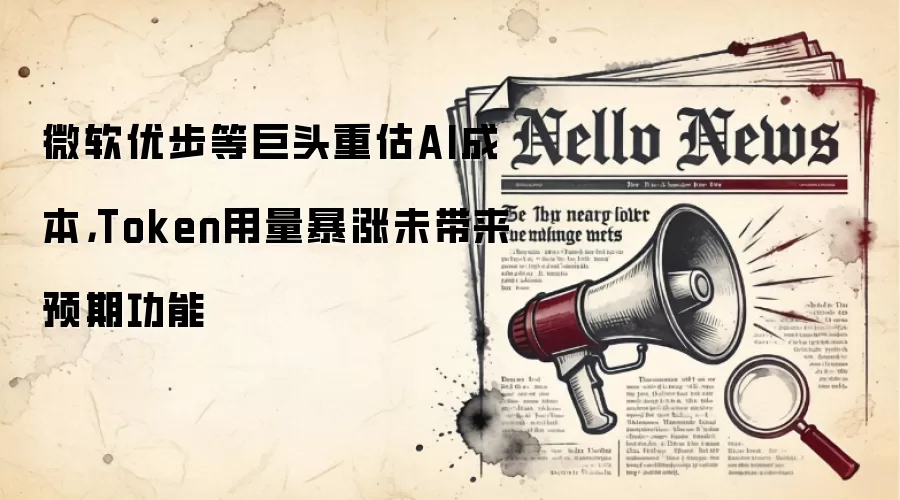 微软优步等巨头重估AI成本，Token用量暴涨未带来预期功能