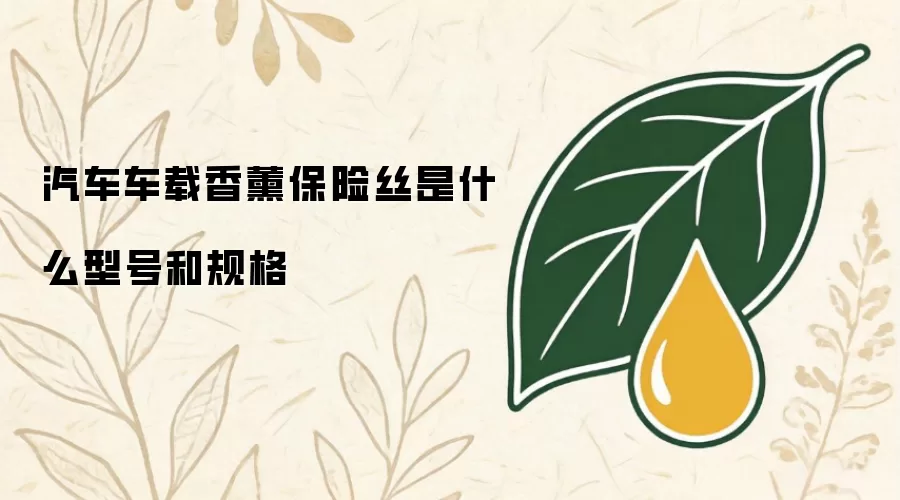 汽车车载香薰保险丝是什么型号和规格