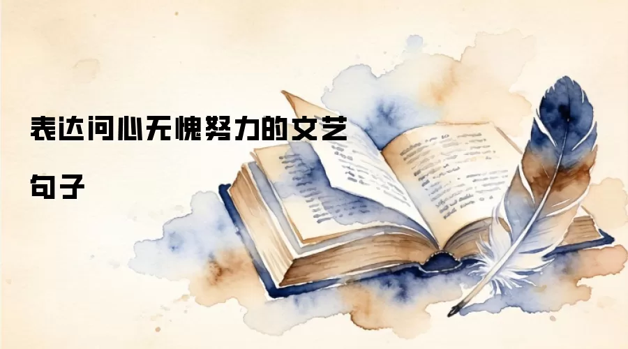 表达问心无愧努力的文艺句子