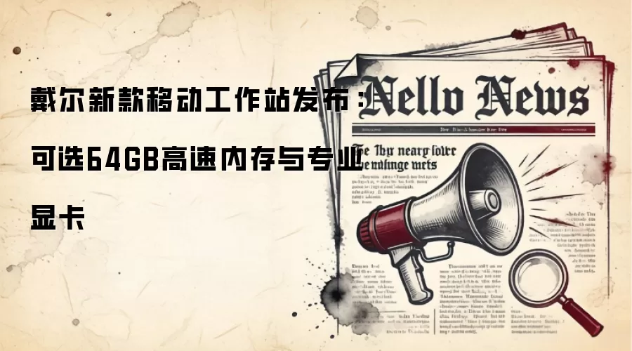 戴尔新款移动工作站发布：可选64GB高速内存与专业显卡