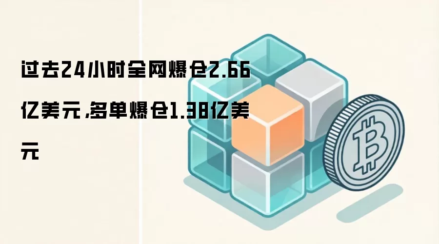 过去24小时全网爆仓2.66亿美元，多单爆仓1.38亿美元