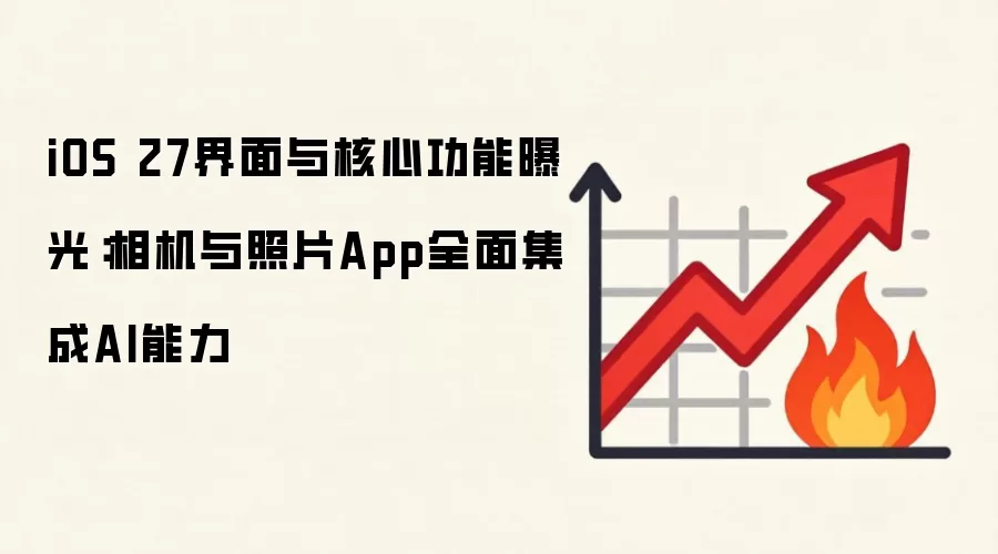 iOS 27界面与核心功能曝光：相机与照片App全面集成AI能力