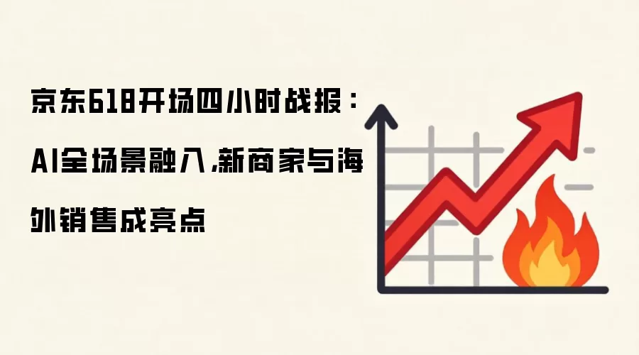 京东618开场四小时战报:AI全场景融入,新商家与海外销售成亮点