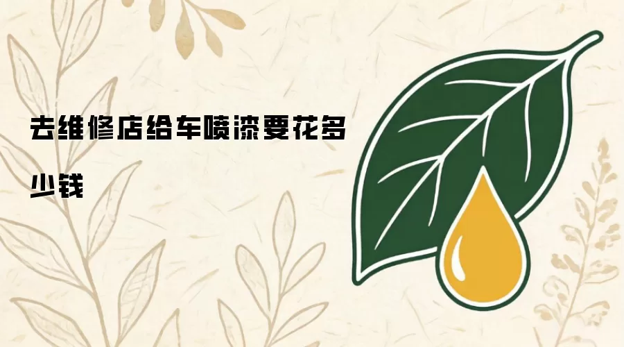 去维修店给车喷漆要花多少钱