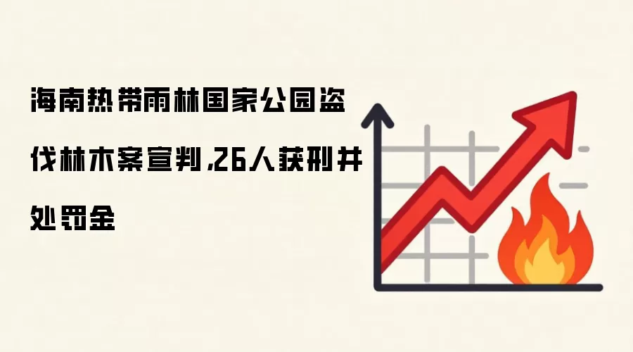 海南热带雨林国家公园盗伐林木案宣判，26人获刑并处罚金