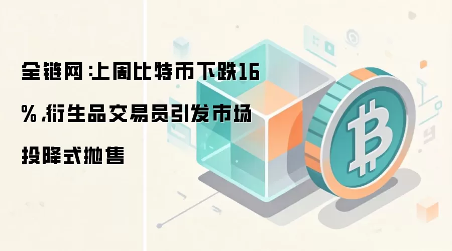 全链网：上周比特币下跌16%，衍生品交易员引发市场投降式抛售