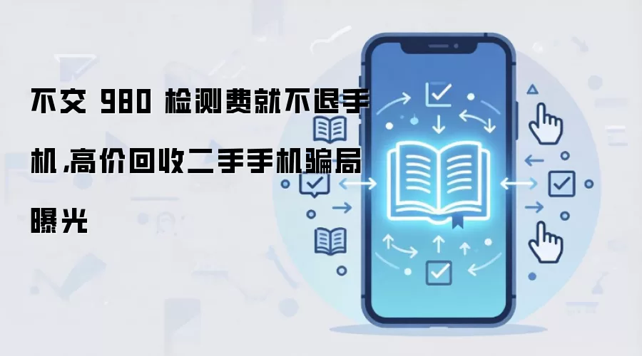 不交 980 检测费就不退手机,高价回收二手手机骗局曝光