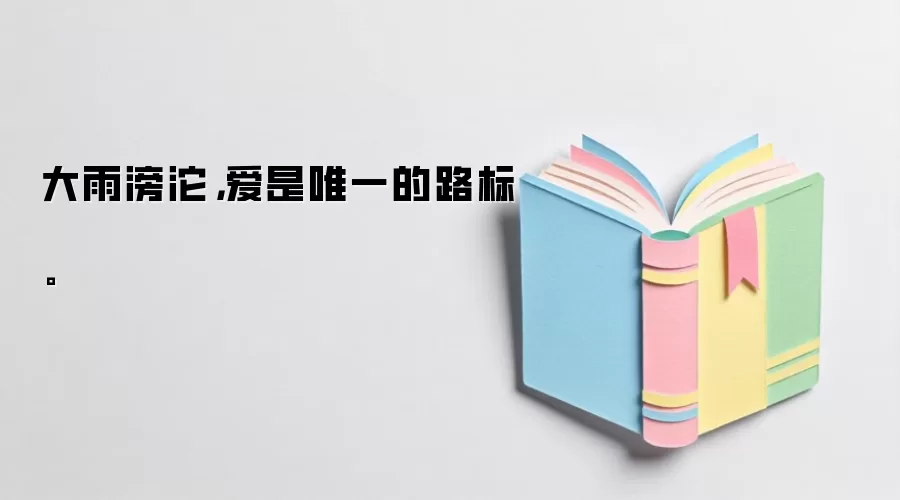 大雨滂沱,爱是唯一的路标。