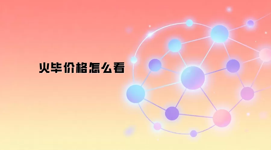 火毕价格怎么看