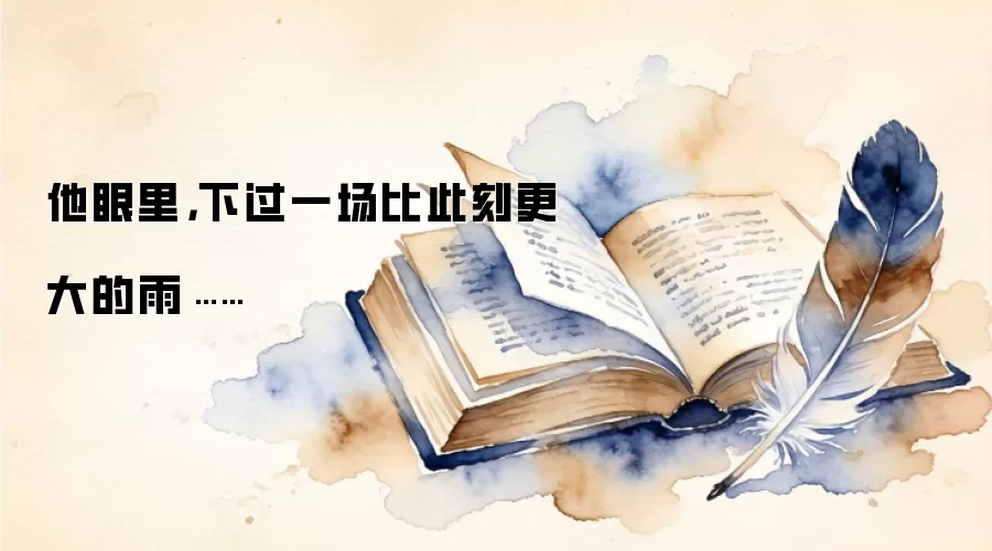 他眼里，下过一场比此刻更大的雨……