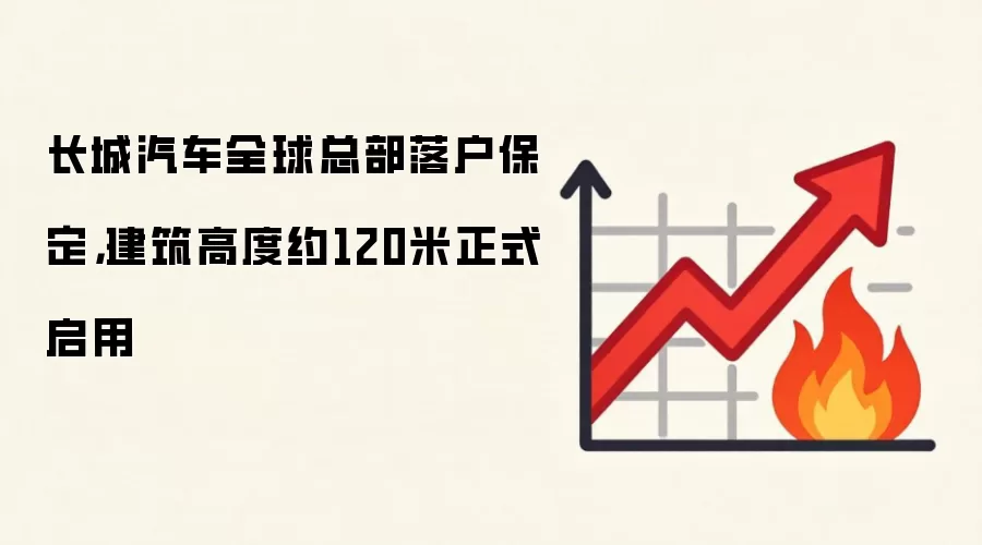 长城汽车全球总部落户保定，建筑高度约120米正式启用