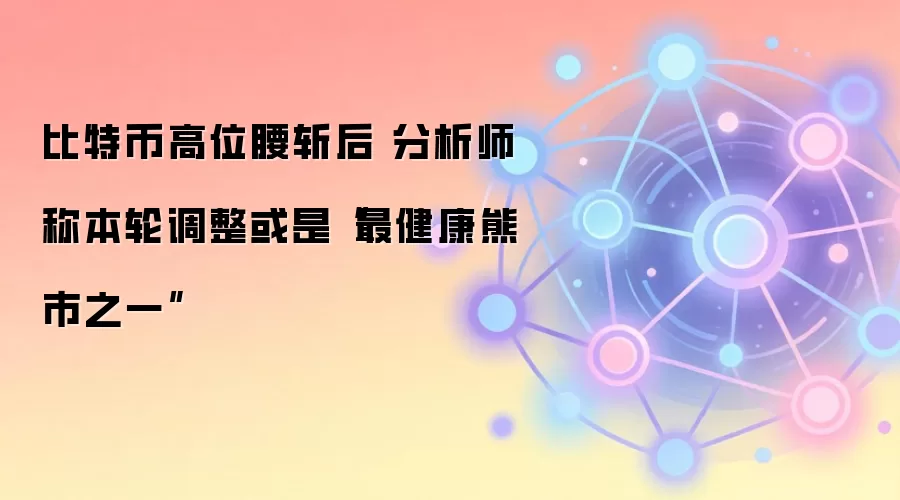 比特币高位腰斩后 分析师称本轮调整或是“最健康熊市之一