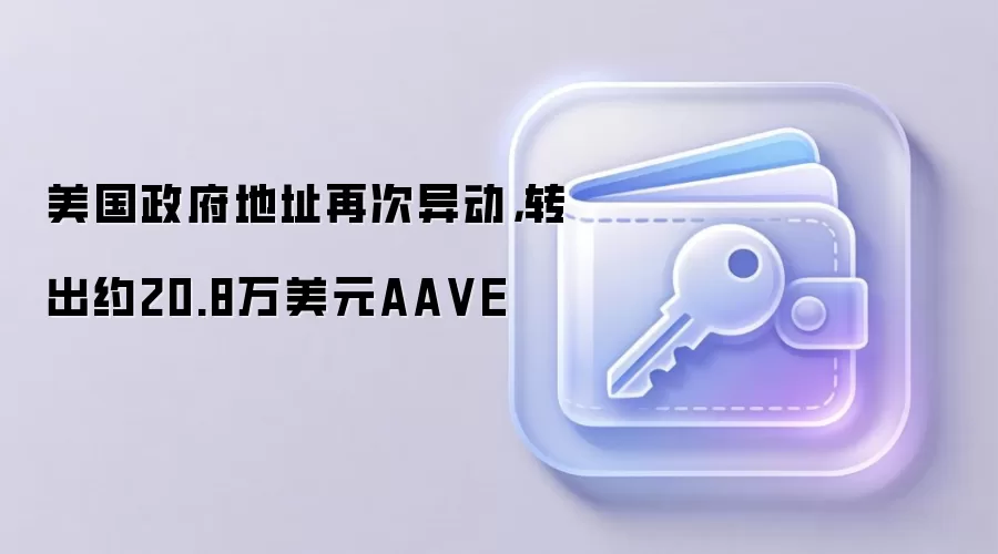 美国政府地址再次异动，转出约20.8万美元AA VE