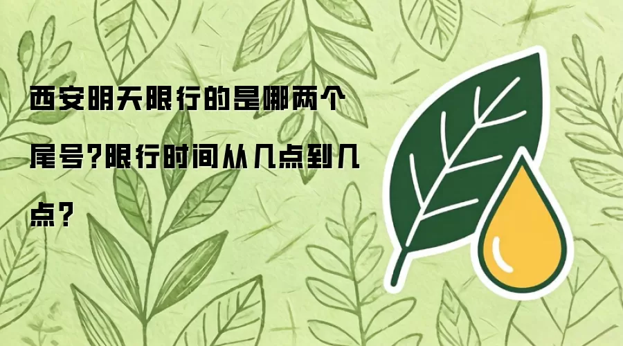西安明天限行的是哪两个尾号？限行时间从几点到几点？
