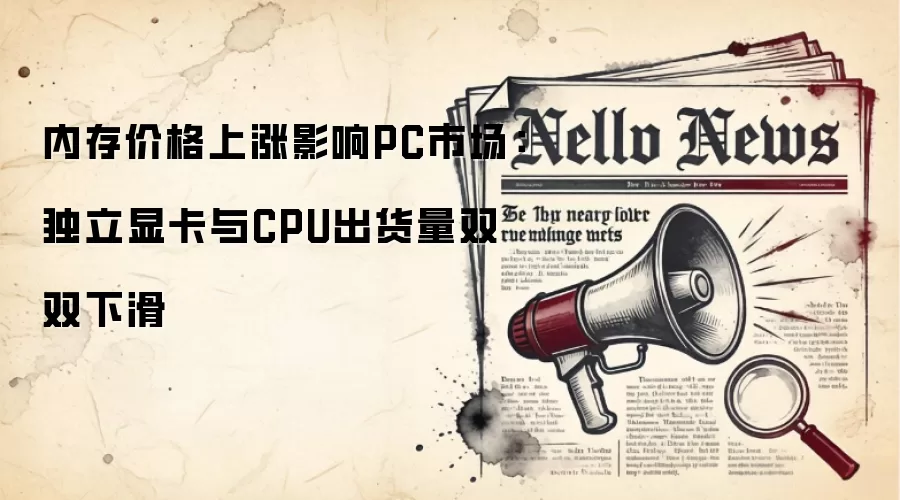 内存价格上涨影响PC市场：独立显卡与CPU出货量双双下滑