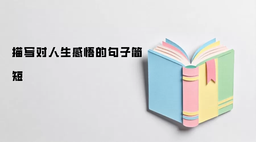 描写对人生感悟的句子简短