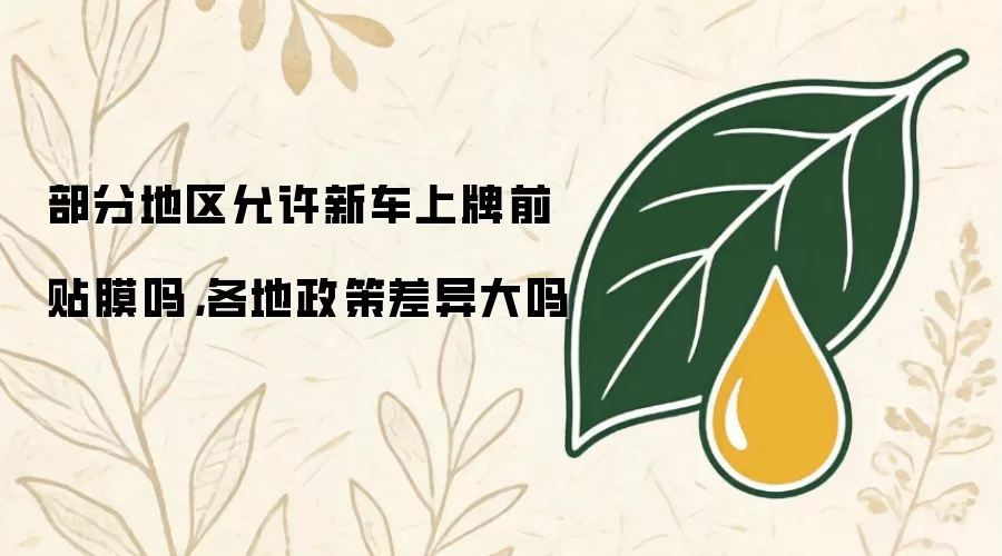 部分地区允许新车上牌前贴膜吗，各地政策差异大吗