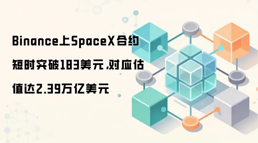 Binance上SpaceX合约短时突破183美元，对应估值达2.39万亿美元