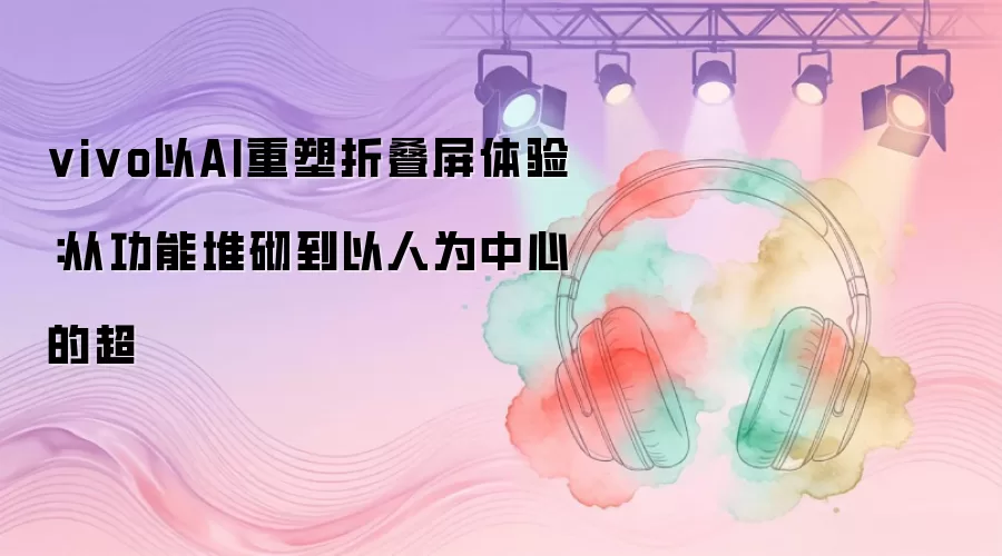 vivo以AI重塑折叠屏体验：从功能堆砌到以人为中心的超