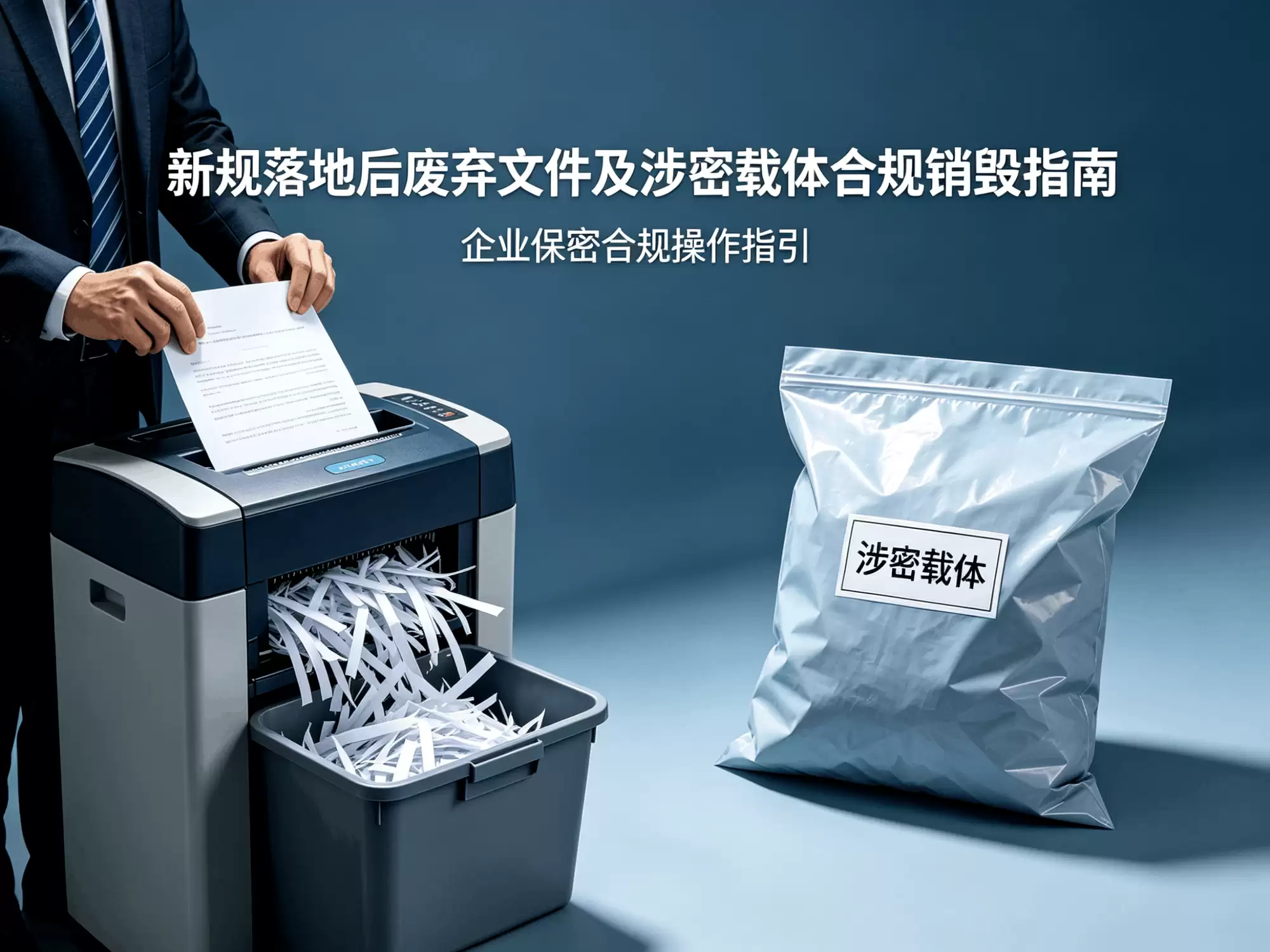新规落地后废弃文件怎么处理？企业涉密载体合规销毁避坑指南