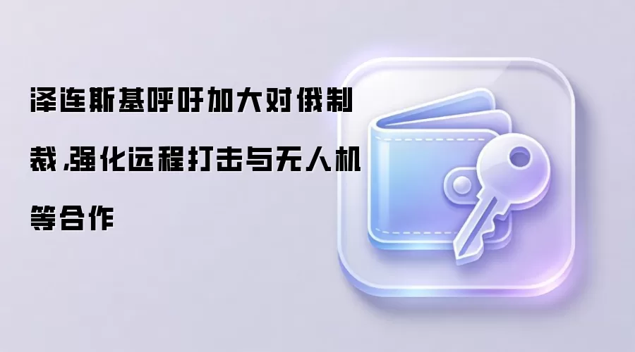 泽连斯基呼吁加大对俄制裁，强化远程打击与无人机等合作