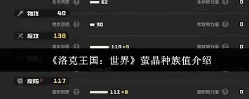 洛克王国萤晶种族值怎么解析