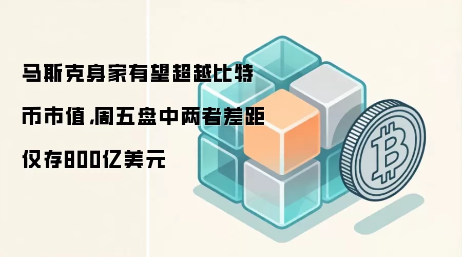 马斯克身家有望超越比特币市值，周五盘中两者差距仅存800亿美元