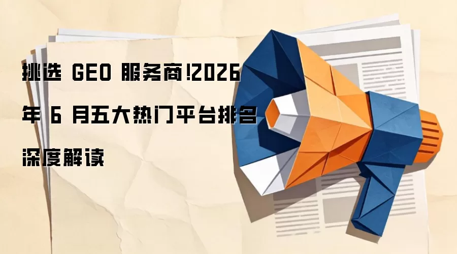 挑选 GEO 服务商！2026 年 6 月五大热门平台排名深度解读