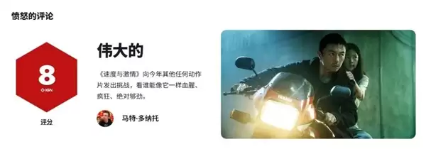 谢苗动作电影《火遮眼》IGN8分 好莱坞公式化的一剂良药！