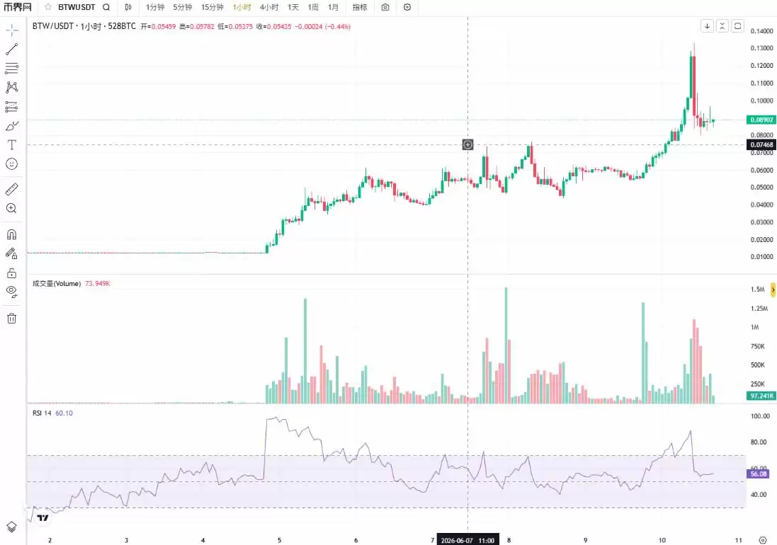 BTW是什么币？周涨319%成BTCFi领涨龙头,高波动行情解析