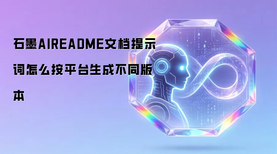 石墨AIREADME文档提示词怎么按平台生成不同版本