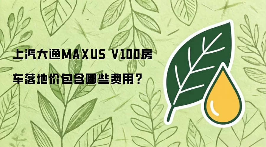 上汽大通MAXUS V100房车落地价包含哪些费用？