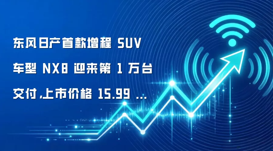 东风日产首款增程 SUV 车型 NX8 迎来第 1 万台交付，上市价格 15.99 万元起