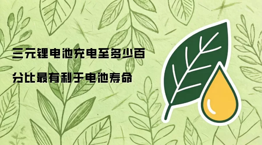 三元锂电池充电至多少百分比最有利于电池寿命