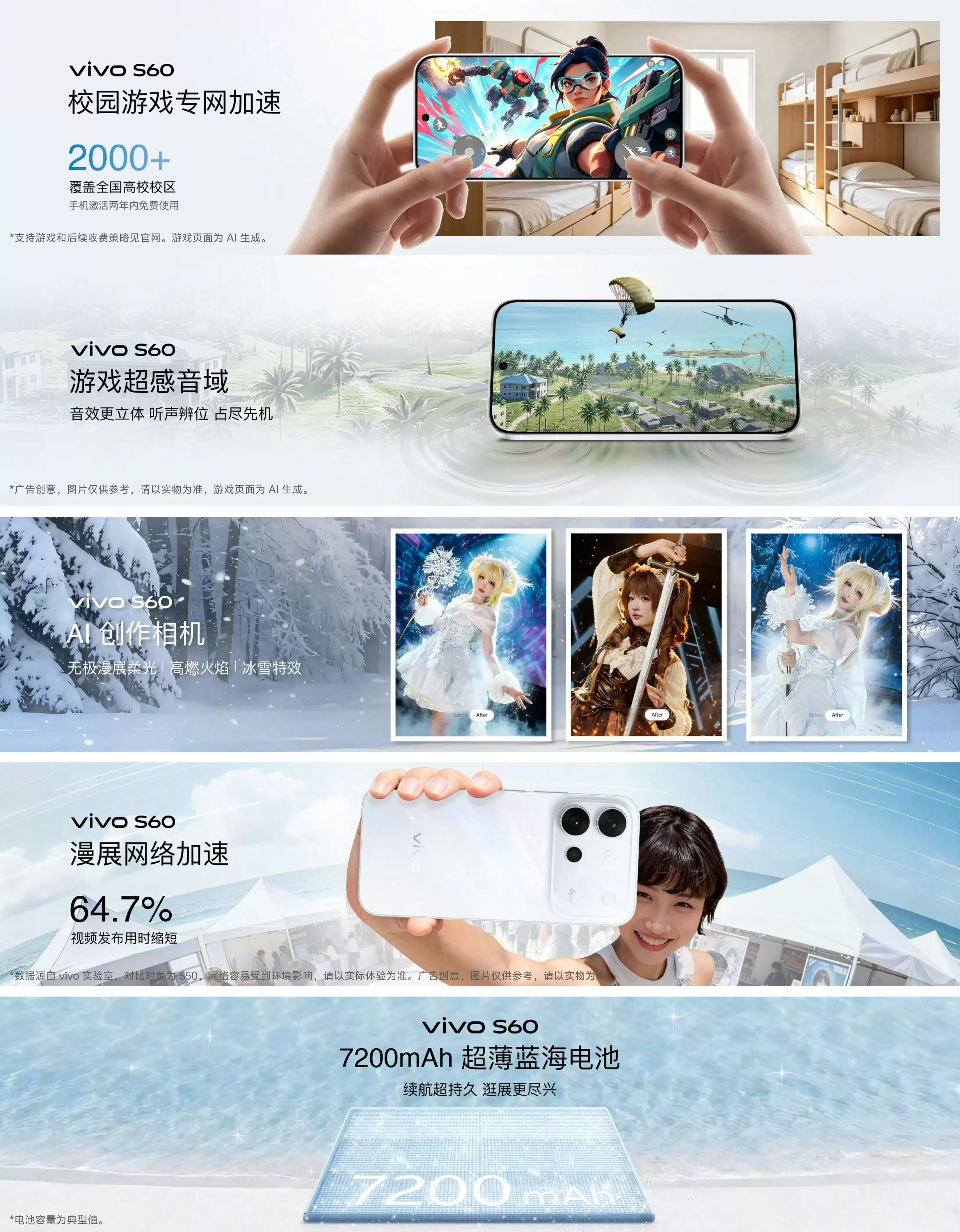 vivo S60系列正式发布:4K Live影像+7200mAh超薄电池,2899元起!
