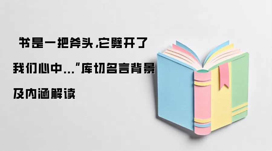“书是一把斧头，它劈开了我们心中...”库切名言背景及内涵解读