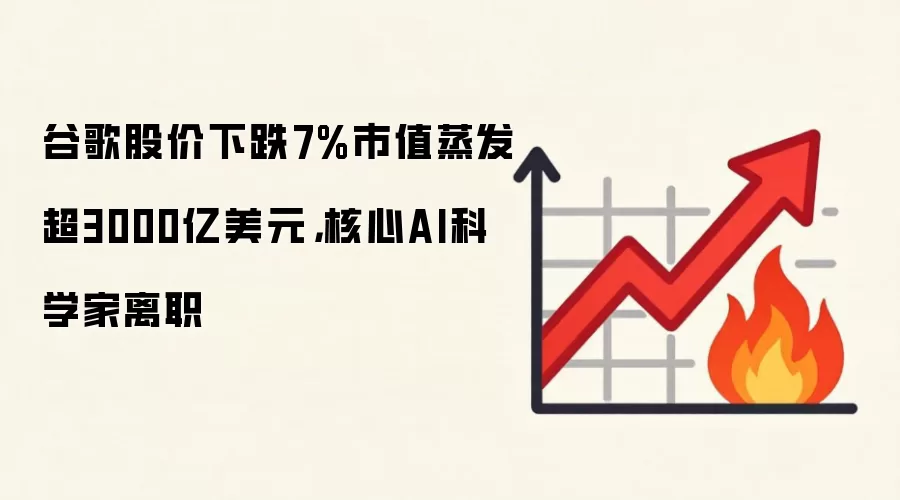 谷歌股价下跌7%市值蒸发超3000亿美元，核心AI科学家离职